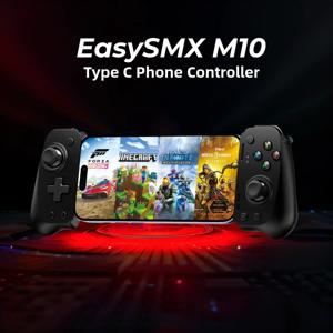 EasySMX M10 C타입 휴대폰 컨트롤러, 안드로이드 폰, Xbox 게임 패스, 아이폰 15 시리즈, 홀 이펙트 트리거 조이스틱