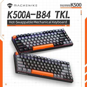 AliExpress Collection Machenike K500A-B84 기계식 키보드, PC 게이머 노트북용, 핫 스왑 가능, 유선 게임용 키보드, 6 색 백라이트 84 키, 75% TKL