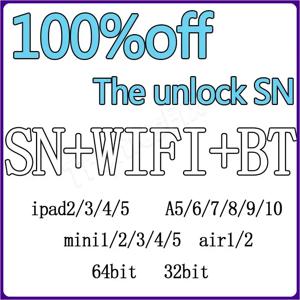 아이패드 활성화 코드용 SN WiFi BT 주소, A6, A7A8, A9, 아이패드 에어 1, 2, 아이패드 미니 2, 3, 4, 2019 2018 프로 10.2