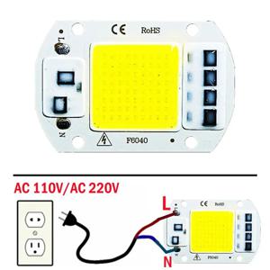 COB 모듈 LED 칩 다이오드 램프 전구, 야외 초점 스포트라이트, 정원 통합 라이트 비즈, F6040, 20W, 30W, 50W, AC 220V