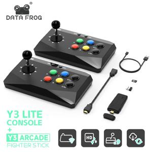 DATA FROG Y3 아케이드 4K 비디오 게임 콘솔, 게임 아케이드 키보드 내장 20000 게임 스틱, PS1, FC, GBA 레트로 TV Dendy용