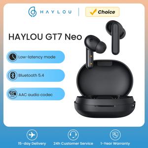 HAYLOU GT7 Neo TWS 무선 이어버드, 듀얼 호스트 모드, 블루투스 5.4 헤드폰, 스마트 터치 컨트롤 이어버드, 스포츠 헤드셋