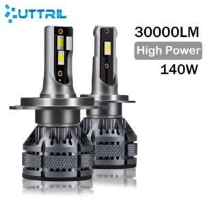 H7 H4 Led 헤드라이트 전구 안개등 9005 HB3 9006 HB4 자동 램프, 6000K H1 H8 H11, 30000LM 140W 12V 자동차 전구 오토바이