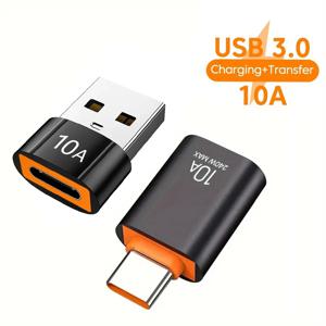 노트북용 OTG C 타입 암-USB A 수 USB 3.0-C 타입 변환기, 고속 충전 데이터 어댑터, 샤오미 삼성 원플러스, 10A