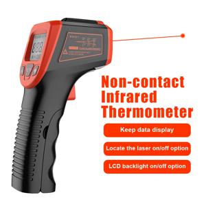 LCD 산업용 전자 온도계 비접촉-50 ~ 600 °C 디지털 레이저 온도 계량기 건, 레이저 포인트 적외선 온도계