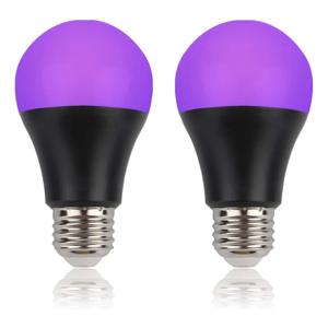 UV LED 블랙 라이트 전구, 글로우 파티 침실 UV 램프, 형광 포스터 바디, 9W E27 LED 블랙 라이트 전구, 1 개