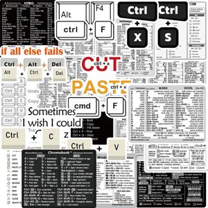 바로 가기 키 팁 방수 컴퓨터 스티커, DIY 키보드 ipad 노트북 및 데스크톱 학생 선물 장식 장난감 스티커, 30 개