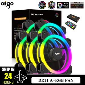 Darkflash DR11 RGB 선풍기 Ventoinha PC 컨트롤러 컴퓨터 케이스 선풍기 키트, 6 핀 워터 쿨러 CPU 냉각 팬 Argb 환풍기, 120mm