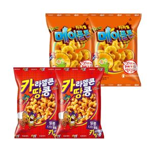 크라운 카라멜콘 땅콩 2개+카라멜 메이플콘 2개