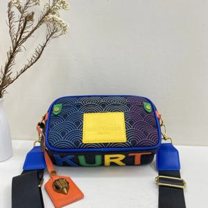 KURT GEIGER LONDON 그라데이션 컬러 여성용 숄더백, 디자이너 럭셔리 카메라 가방, 숙녀 패션 지퍼 스퀘어 백, 여성용 핸드백