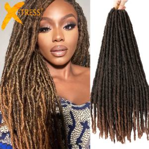 합성 가짜 Locs Crochet Braids Hair dreadlock 매듭이 없는 후크 Dreads Ombre Color Braiding Hair extension For Women X-TRESS