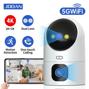 Jooan 4K 6MP PTZ IP 카메라, 5G 와이파이 듀얼 렌즈 카메라, 홈 보안 CCTV 감시, 컬러 야간 자동 추적 비디오 감시