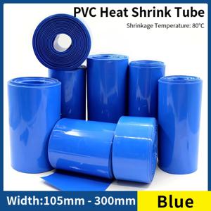 PVC 열 수축 튜브 18650 리포 배터리 팩, 105mm ~ 300mm 절연 보호 필름 랩, 리튬 케이스 케이블 슬리브 블루, 1 M, 8 M, 15M