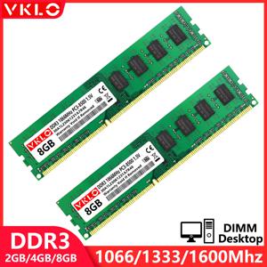 DDR3 데스크탑 메모리 RAM, PC3 1066 1333, 1600Mhz, 1.5V, 240 핀, 8500 10600 12800, 인텔 및 AMD, 비 ECC DIMM 메모리 램, 2GB, 4GB, 8GB