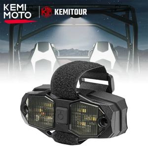 KEMiMOTO UTV 돔 라이트 유선 충전식 알루미늄 LED 라이트, 폴라리스 RZR 레인저와 호환 가능, 1.5 인치-2 인치 롤 바에 적합, 600mAh