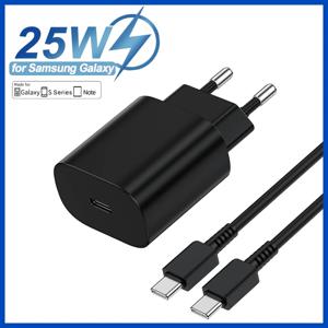 삼성 갤럭시 S24 S23 S22 울트라 노트 아이폰용 USB C타입 케이블, PD 25W 고속 충전기, 고속 충전 플러그