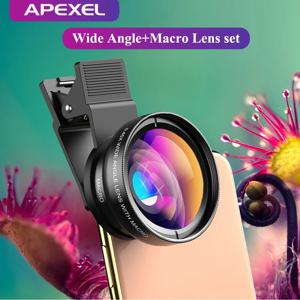 APEXEL 아이폰 삼성 스마트폰 카메라용 HD 37MM 0.45x 슈퍼 광각 렌즈, 12.5x 슈퍼 매크로 렌즈, 폰 렌즈 키트, 신제품