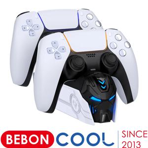 BEBONCOOL PS5 용 듀얼 고속 충전기 무선 컨트롤러 스탠드, 소니 플레이스테이션 5 게임패드 듀얼센스 컨트롤러 충전 베이스