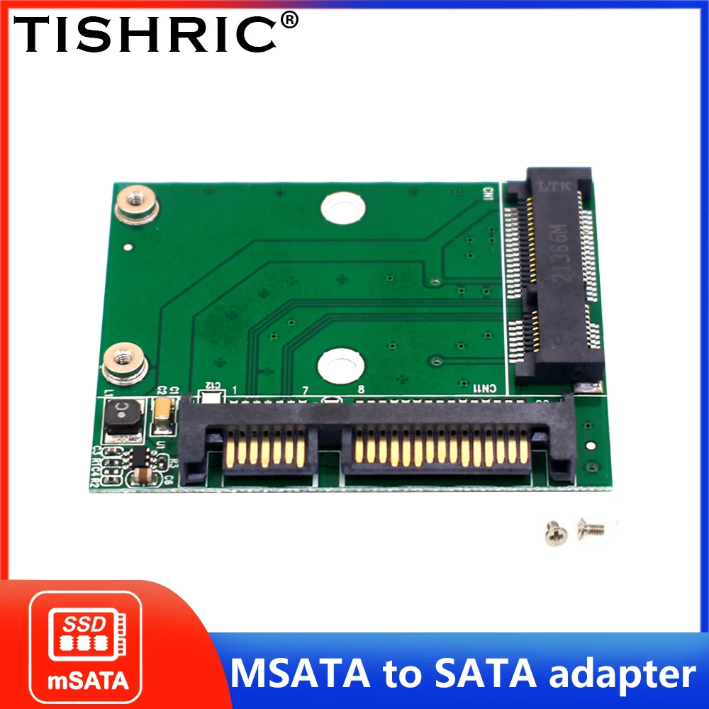 TISHRIC M.2 MSATA SSD-2.5 SATA 어댑터, M2 미니 PCI SSD 컨버터 라이저 카드 모듈 보드, PC 노트북용 추가 카드, 최대 6Gps