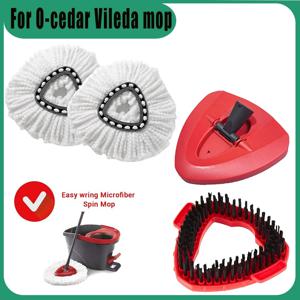 Vileda O-Cedar EasyWring 1 탱크 시스템용 스핀 걸레 패드, 헤드 교체 걸레 리필 극세사 걸레 헤드 가정용 청소 도구