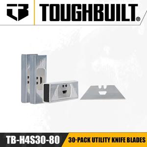 TOUGHBUILT TB-H4S30-80/TB-H4S-5/TB-H4N-5 다용도 나이프 블레이드, 소뿔 블레이드 사다리꼴 블레이드, 30 팩