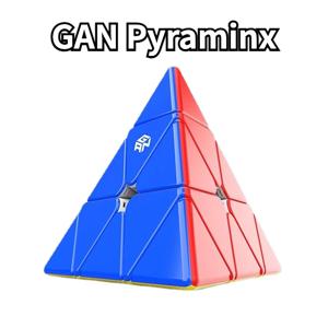 Funcube GAN Pyraminx 자석 Gan Pyraminx M 3X3X3 속도 자석 피라미드 퍼즐, 스티커리스 삼각형 큐브, 추가 GES