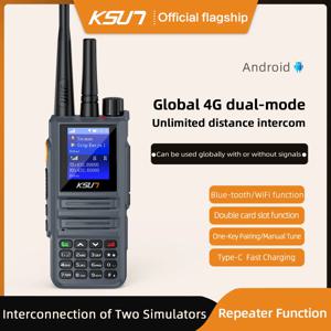 KSUT 4G POC 네트워크 라디오, 장거리 아날로그 UHF 2 모드 라디오 워키토키, 젤로 리얼 ptt poc 글로벌 앱과 호환