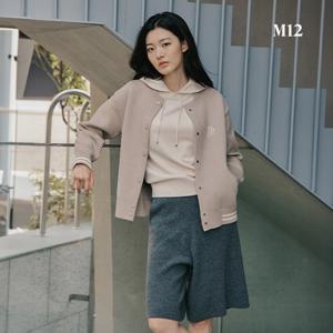 M12 24FW 여성 울블렌디드 니팅 보머 점퍼