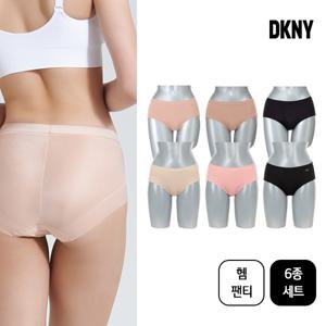 [DKNY] 마이크로 소프트 노라인 헴팬티 6종세트