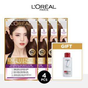 엑셀랑스 듀오크림 염모제 4개+본드리페어 프리 트리트먼트 100ml