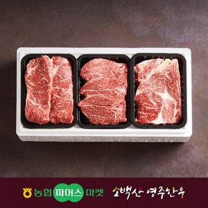 농협영주한우스테이크용구이세트4호(등심안심채끝)1.5kg