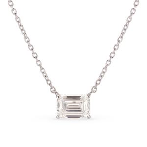 14k 에메랄드컷 랩 다이아몬드 1캐럿 목걸이(약 1.1CT)