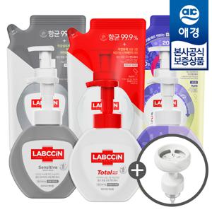 [애경]랩신 포밍 핸드워시 500ml x3개 + 리필 450ml x3개 +플라워펌프