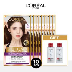 엑셀랑스 듀오크림 염색약 10개+본드리페어 샴푸 100ml+프리 트리트먼트 100ml