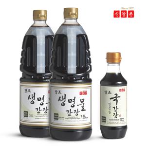 신앙촌 양조간장 장아찌기획 1호생명물간장1.8Lx2+국500mL