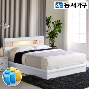 세렌 LED 편백 Q침대+9존 독립매트리스 DF909496