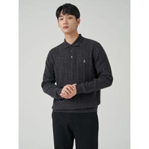 남성  빈폴  케이블 칼라넥 니트  애쉬 BC3951C224