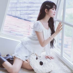 FRILL MINI SKIRT_WHITE