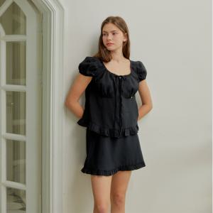 FRILL MINI SKIRT_BLACK