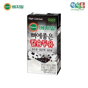 베지밀 뼈에좋은 칼슘두유 검은콩깨쌀 두유 190mlx64팩