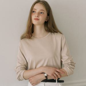 [아워호프]Hope Silket Cotton Long Sleeve T-shirt -Pink Beige[H24FW-TS06-P]