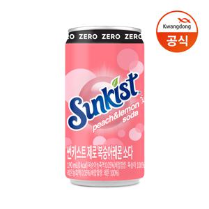 썬키스트 제로 복숭아레몬 소다 190ML 30입