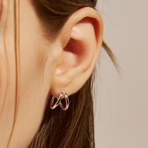 two-line one-touch earring