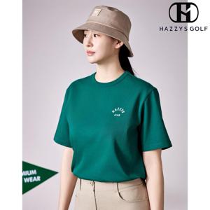 [헤지스골프] HWTS4B921E3 그린 Have a Birdie Day 라운드 티셔츠