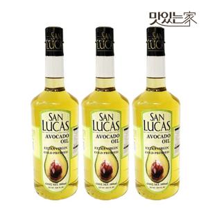 San-Lucas 아보카도오일 1L x 3병 엑스트라버진 냉압착 아보카드오일 기름 아보카도유