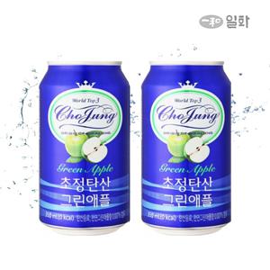 [본사직영] 초정탄산수 350ml 그린애플 + 복숭아 각 24캔 총 48캔