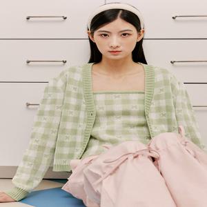 LONA Knit Cardigan Set(로나)_LIGHT GREEN