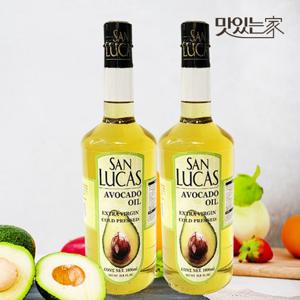 San-Lucas 아보카도오일 1L x 2병 엑스트라버진 냉압착 아보카드오일 기름 아보카도유