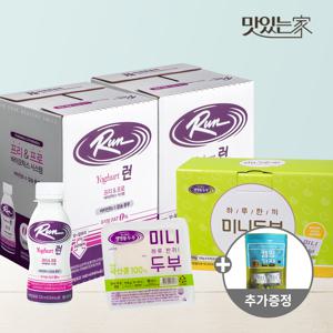 [4병추가증] 신앙촌 프로바이오틱스 런 요구르트 24P + 국산 미니두부 6개입 캠핑팩