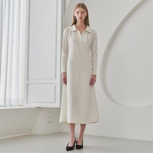 [정상가 79000원] Slim Fit Collar Dress - Ivory